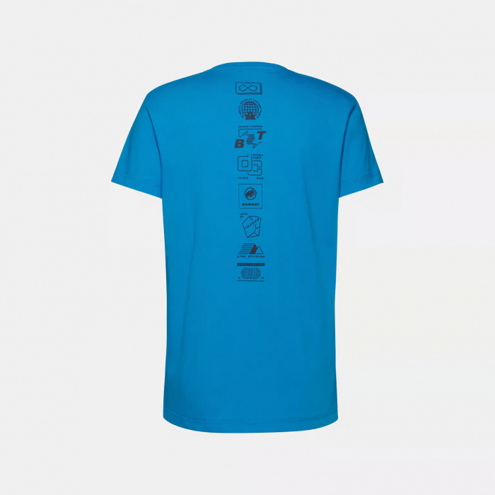 Tricou bumbac organic barbati MAMMUT Massone Emblems albastru [3]