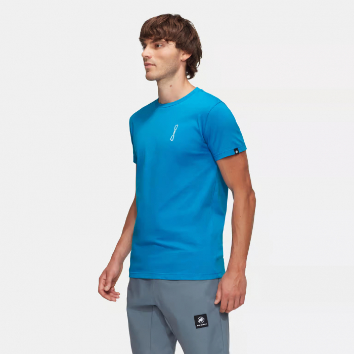 Tricou bumbac organic  barbati MAMMUT Massone Quickdraw albastru [4]