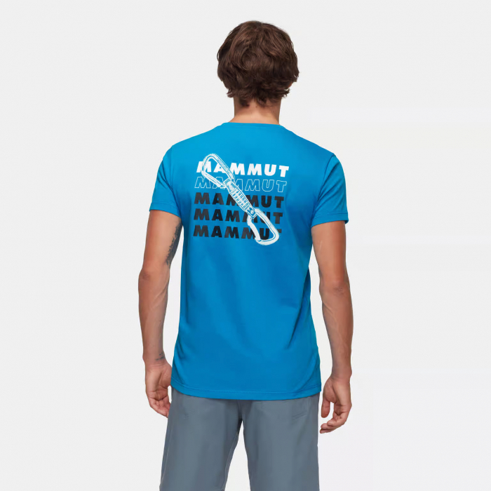 Tricou bumbac organic  barbati MAMMUT Massone Quickdraw albastru [5]