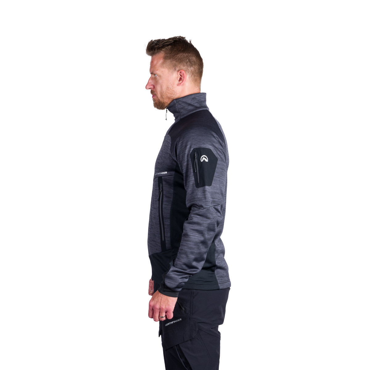 Bluza midlayer multisport barbati fleece NORTHFINDER GENNARO negru [4]