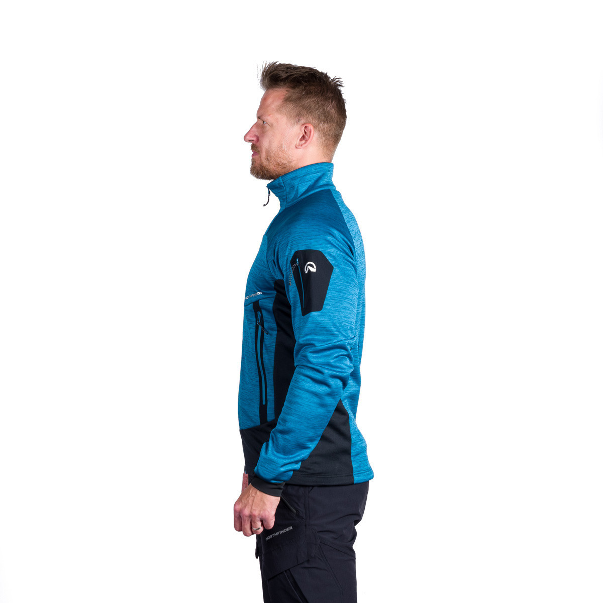 Bluza midlayer multisport barbati fleece NORTHFINDER GENNARO albastru/negru [4]