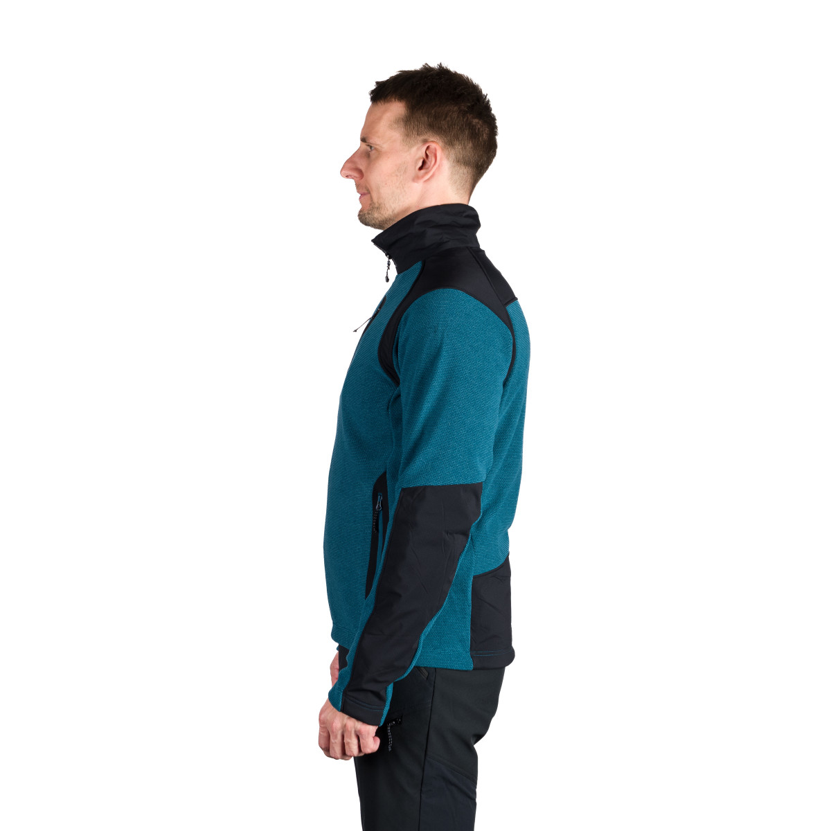 Bluza drumetie barbati fleece Polartec Micro 200 NORTHFINDER  SZYMON albastru/negru [4]