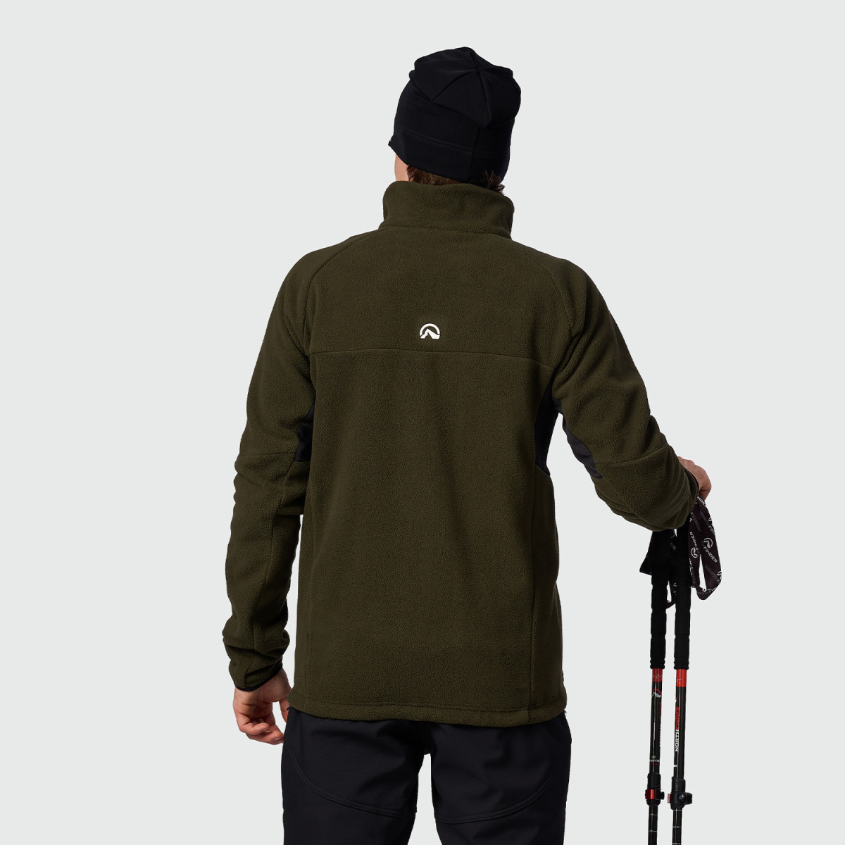 Hanorac fleece barbati NORTHFINDER SALVA negru/kaki [2]