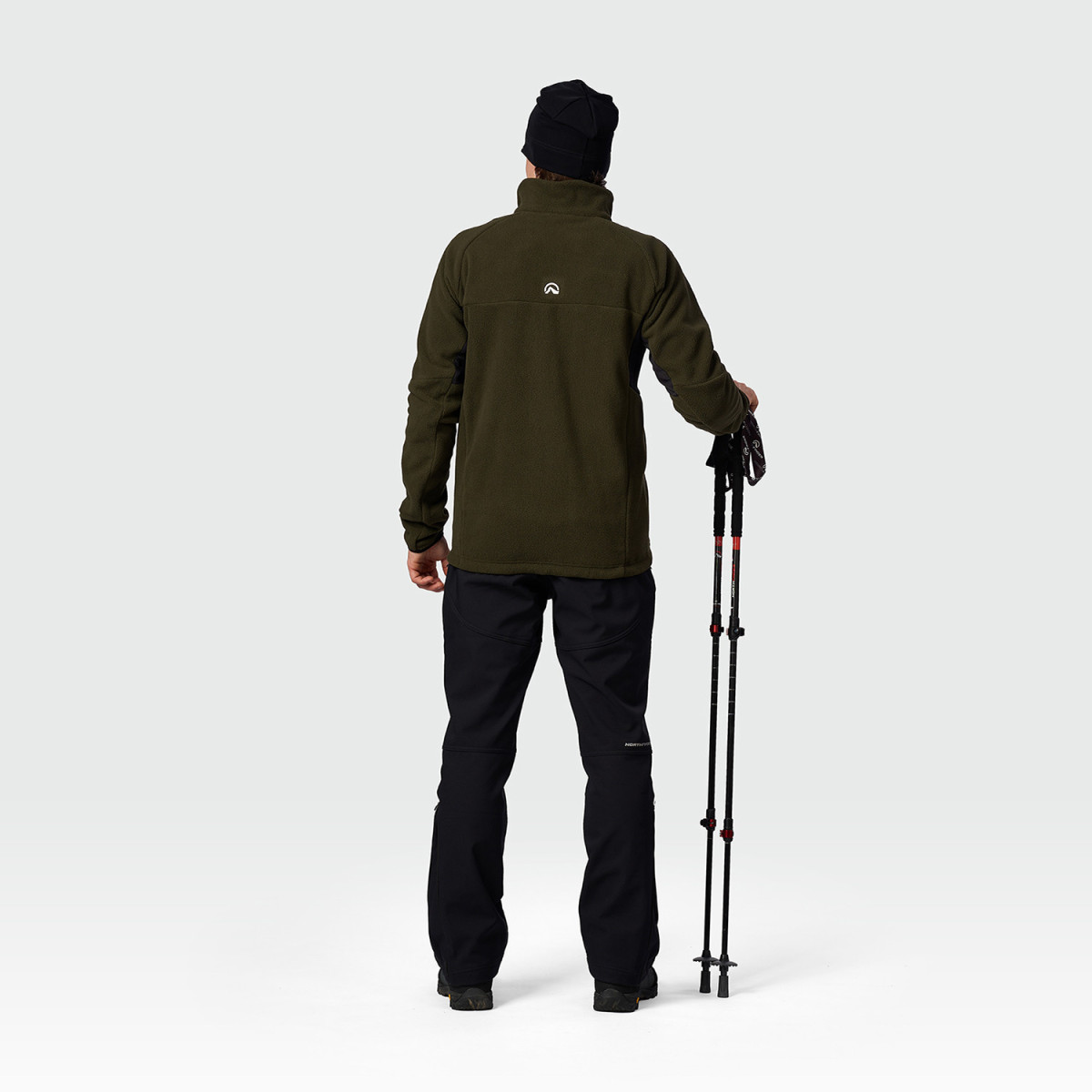 Hanorac fleece barbati NORTHFINDER SALVA negru/kaki [6]
