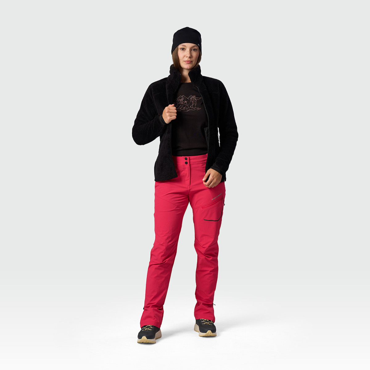 Hanorac fermoar fleece femei NORTHFINDER MARIANELA negru [2]