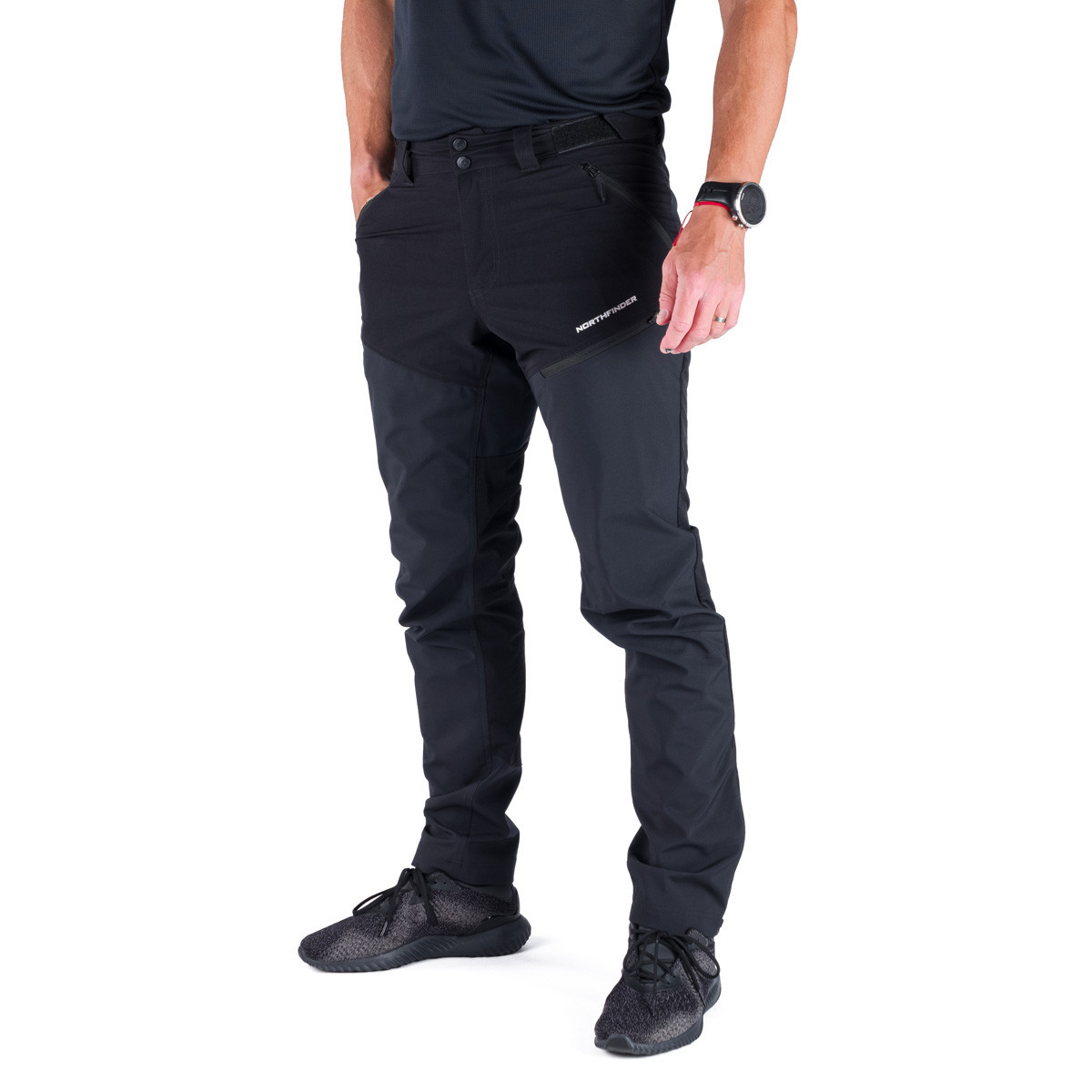 Pantaloni trekking  5K/5K softshell 3L barbati NORTHFINDER FIERO negru [3]