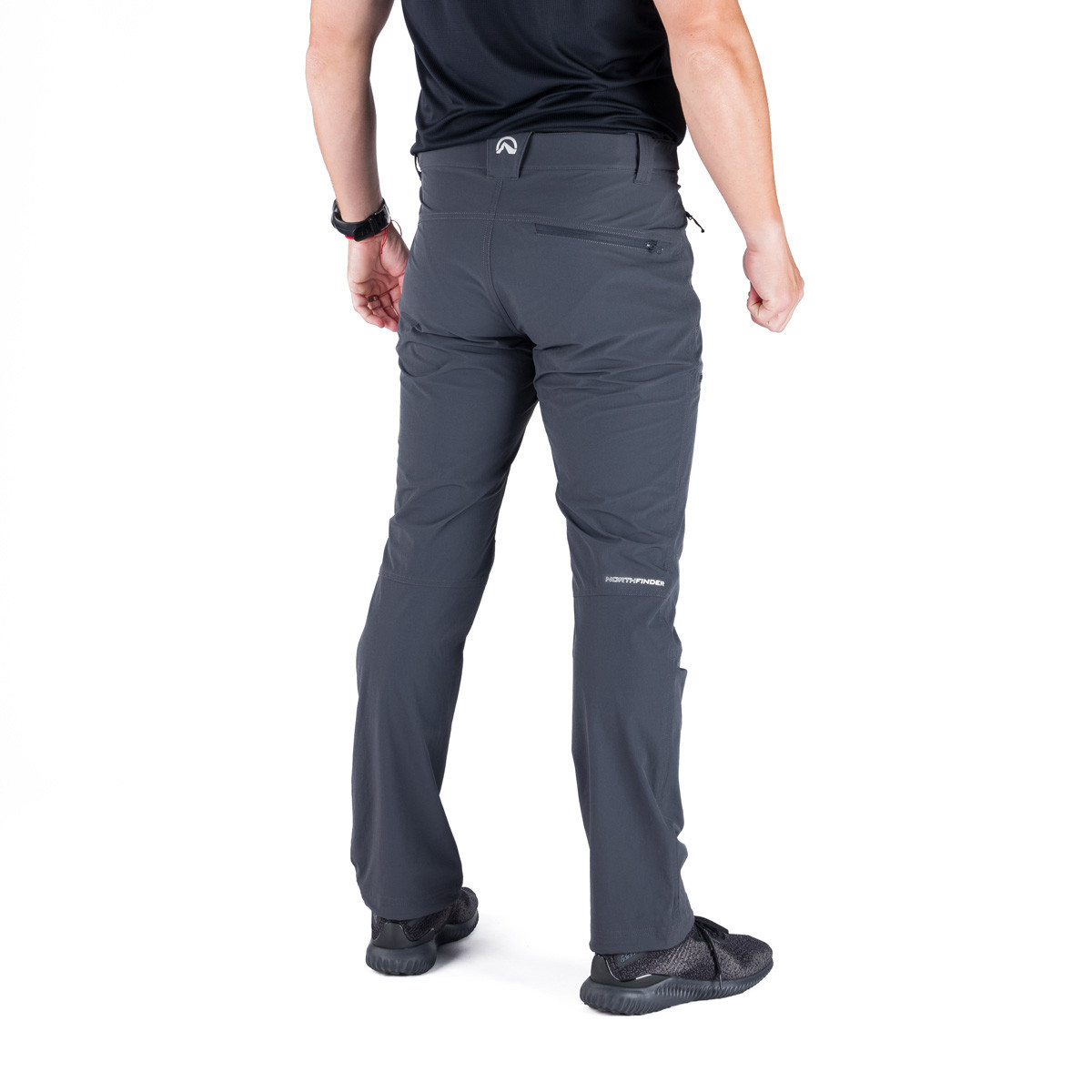Pantaloni elastici călătorie bărbați NORTHFINDER PIERO Regular Fit negru [5]