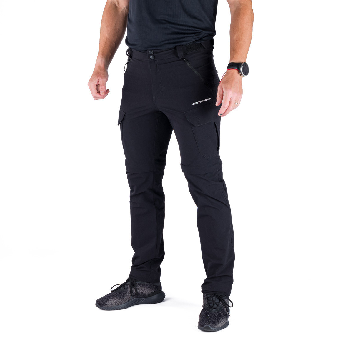 Pantaloni trekking cargo 2-in-1 barbati NORTHFINDER CARUSO negru [3]
