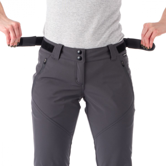 Pantaloni softshell 3L/fleece femei NORTHFINDER ALESSANDRA 10K/5K gri [4]