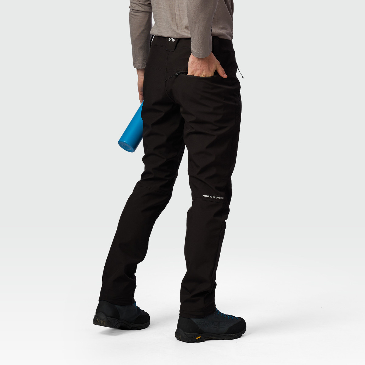 Pantaloni trekking softshell 3L barbati 5k/5k NORTHFINDER GOBERTO negru [2]