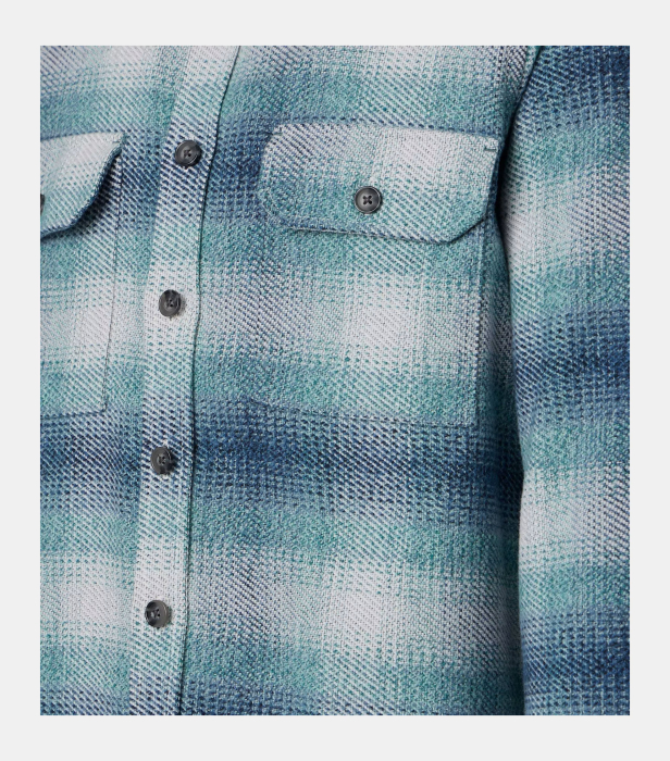 Camasa overshirt bumbac CASA MODA turcoaz dungi [4]