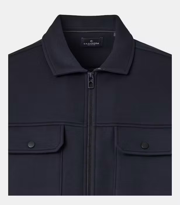 Camasa Overshirt fermoar barbati CASA MODA bleumarin [2]