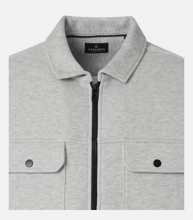 Camasa Overshirt fermoar barbati CASA MODA gri [2]