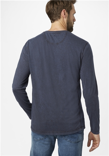 Bluza henley bumbac barbati PADDOCK'S bleumarin [6]