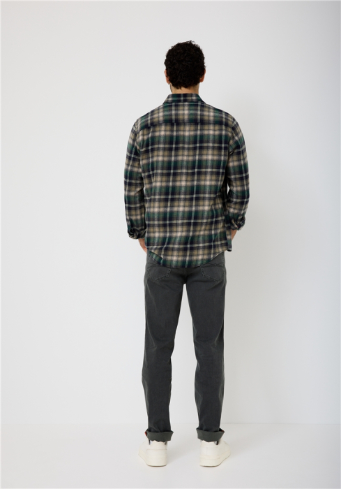 Camasa flanel bumbac barbati PADDOCK'S verde/negru [6]