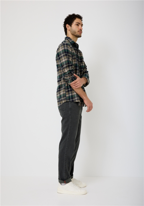 Camasa flanel bumbac barbati PADDOCK'S verde/negru [5]
