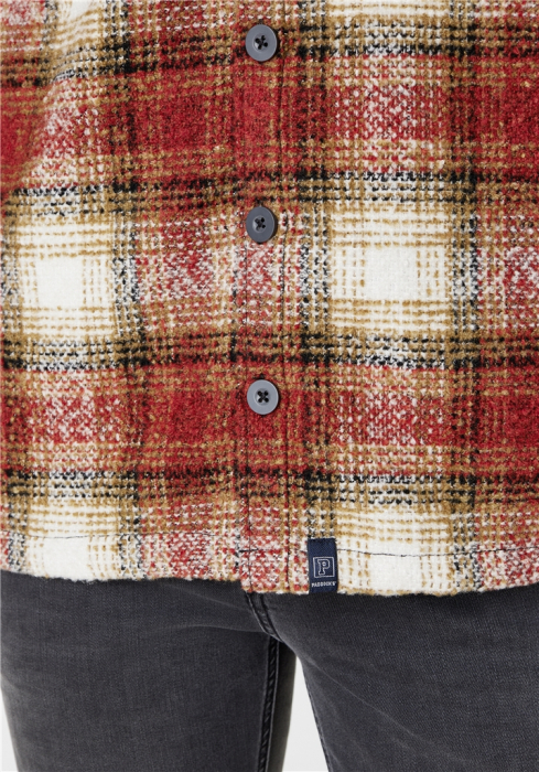 Camasa overshirt bumbac groasa barbati PADDOCK'S maro carouri [7]