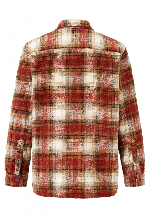 Camasa overshirt bumbac groasa barbati PADDOCK'S maro carouri [2]