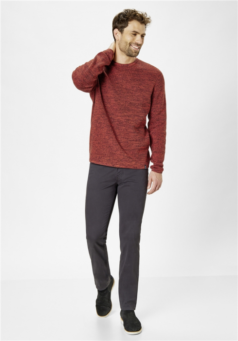 Pulover O-neck barbati PADDOCK'S rosu melanj [7]