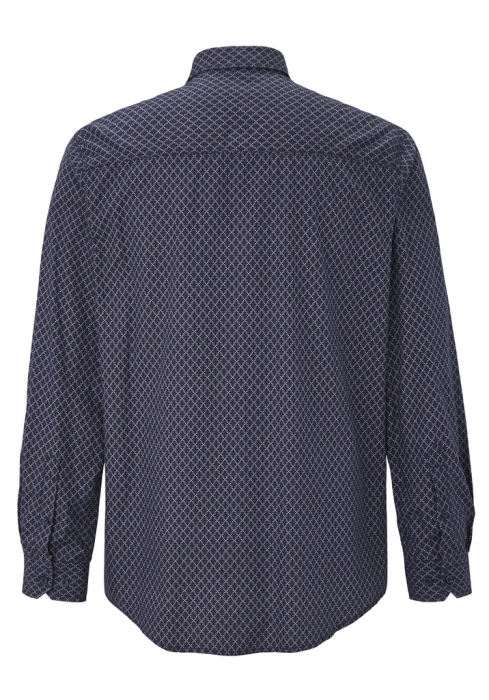 Camasa bumbac barbati PADDOCK'S bleumarin print rombulete alb/rosu [2]