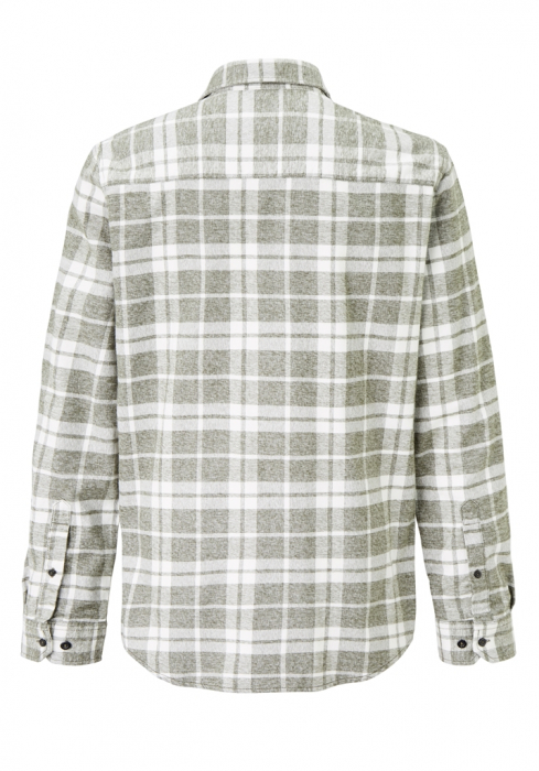 Camasa overshirt flanel barbati PADDOCK'S carouri alb/verde [5]