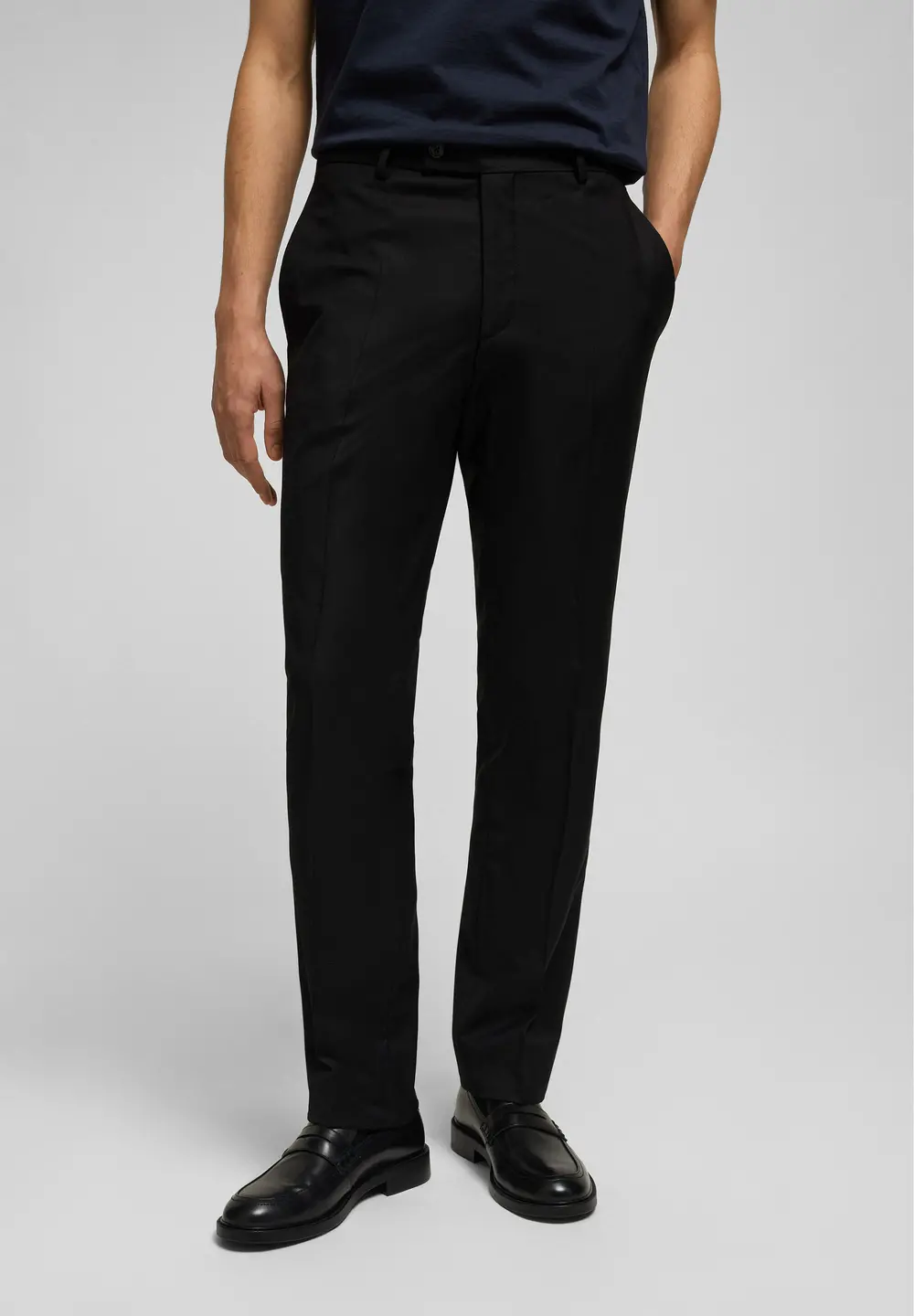 Pantalon costum m&m Regular barbati HECHTER H-ECO negru [4]