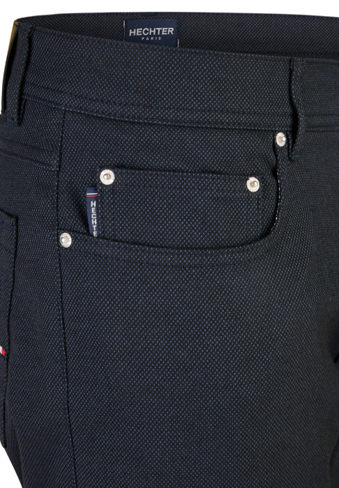 Pantaloni 5 buzunare barbati HECHTER 26050-152396 bleumarin bicolor [3]