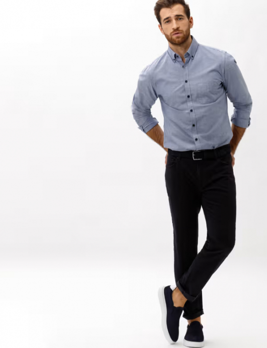 Pantaloni 5pkt bumbac barbati BRAX CADIZ 804000-07864120 bleumarin perma [7]
