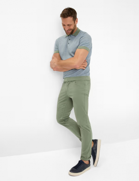 Pantaloni 5 buzunare bumbac barbati BRAX CHUCK Marathon Modern Fit oliv [6]