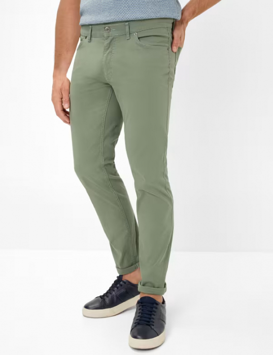 Pantaloni 5 buzunare bumbac barbati BRAX CHUCK Marathon Modern Fit oliv [3]