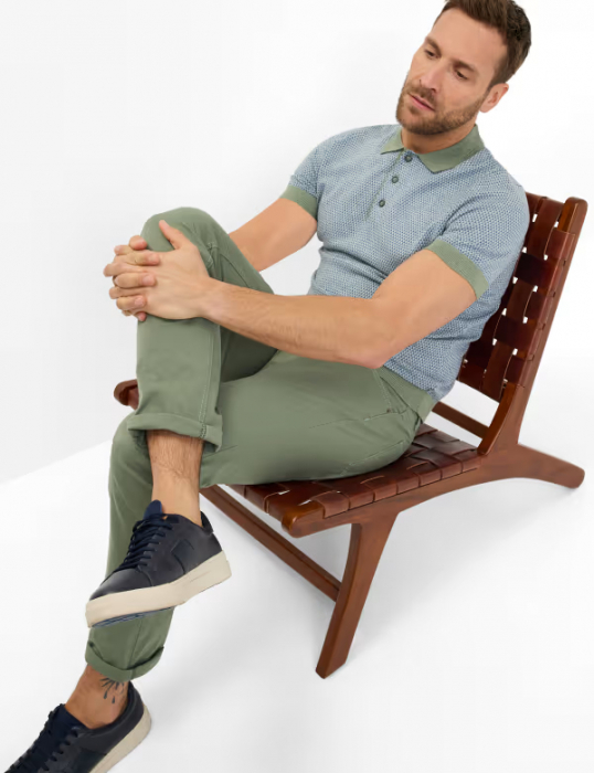Pantaloni 5 buzunare bumbac barbati BRAX CHUCK Marathon Modern Fit oliv [7]