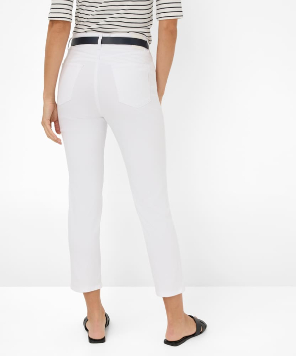 Pantaloni 6/8 subtiri bumbac/lyocell femei BRAX MARY S RegularFit alb [5]