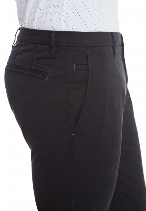 Pantaloni bumbac barbati W. WEGENER Slim Reno-5501 negru [3]
