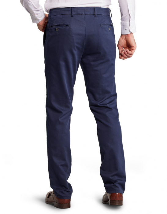 Pantaloni Modern bumbac barbati W. WEGENER Conti-5601 bleumarin [2]