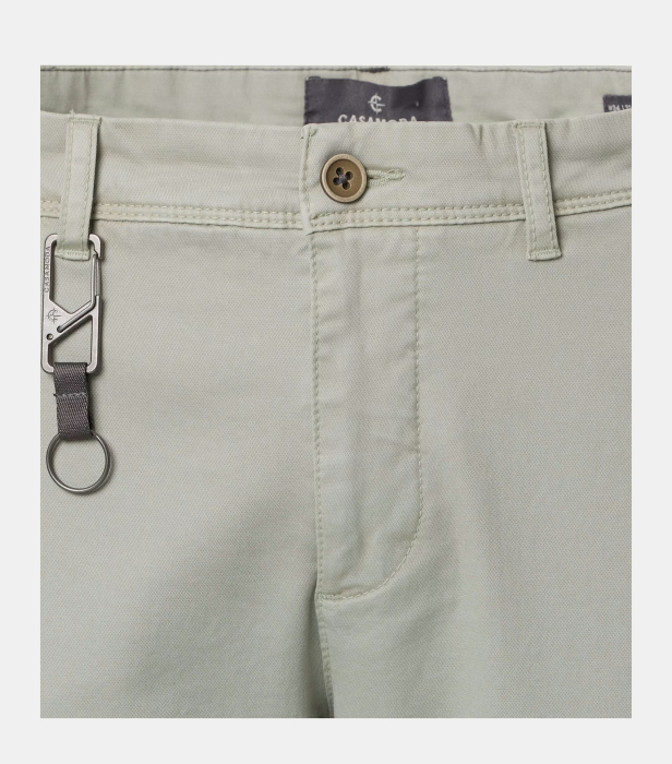 Pantaloni chino subtiri bumbac barbati CASA MODA verde deschis [3]