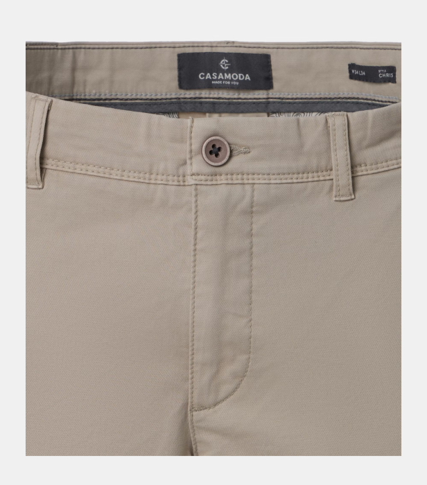 Pantaloni chino subtiri bumbac barbati CASA MODA bej [4]