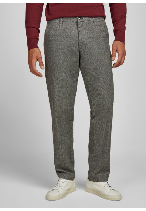 Pantaloni Chino bumbac barbati HECHTER wool-look alb/negru [8]