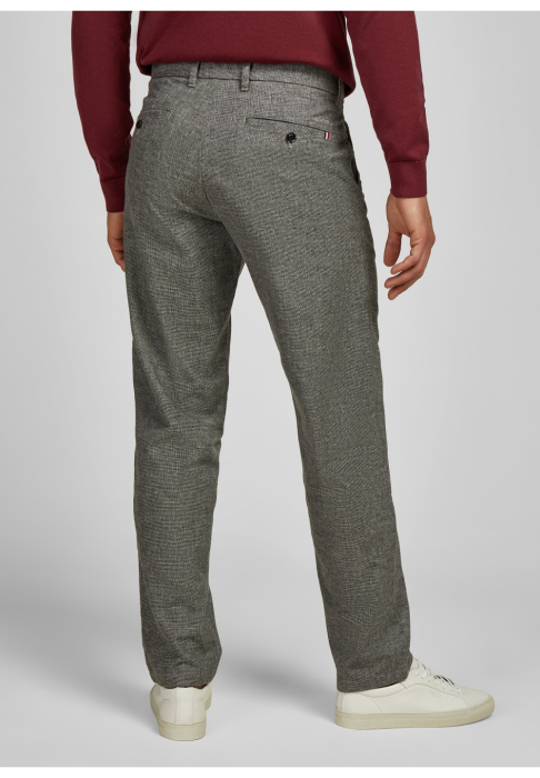 Pantaloni Chino bumbac barbati HECHTER wool-look alb/negru [6]