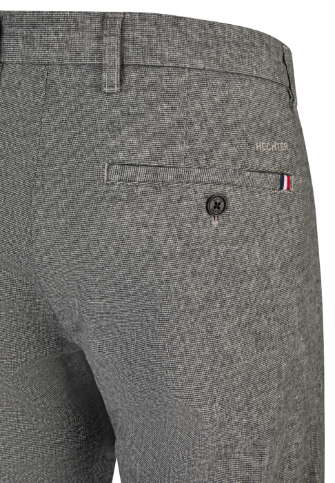 Pantaloni Chino bumbac barbati HECHTER wool-look alb/negru [3]