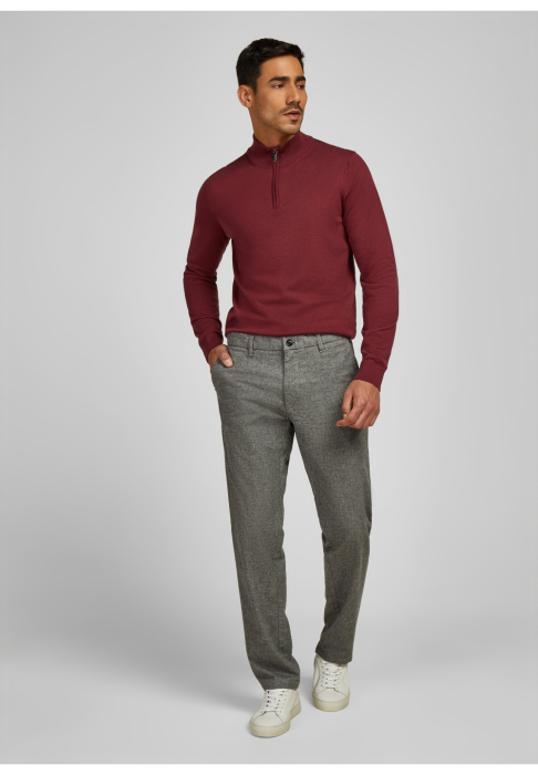 Pantaloni Chino bumbac barbati HECHTER wool-look alb/negru [5]