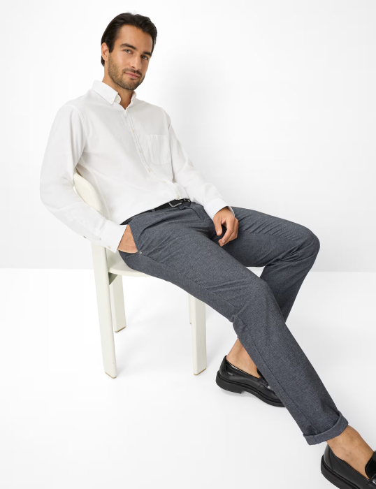 Pantaloni chino barbati BRAX FABIO DX Woolook Flex 873228-7881520 bleumarin [6]