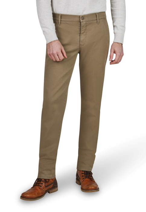 Pantaloni chino bumbac barbati CLUB of COMFORT Foxx Slim 8212 bej [4]