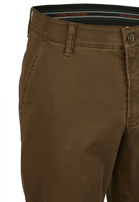 Pantaloni bumbac chino barbati CLUB of COMFORT Garvey 6421 maro [5]