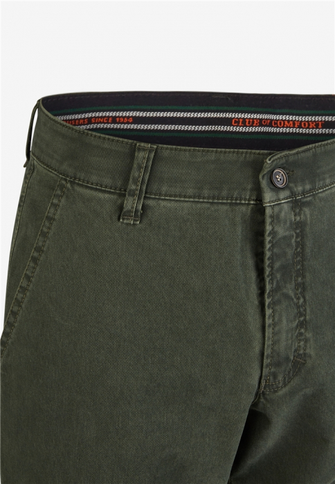Pantaloni bumbac chino barbati CLUB of COMFORT Garvey 6421 verde [4]