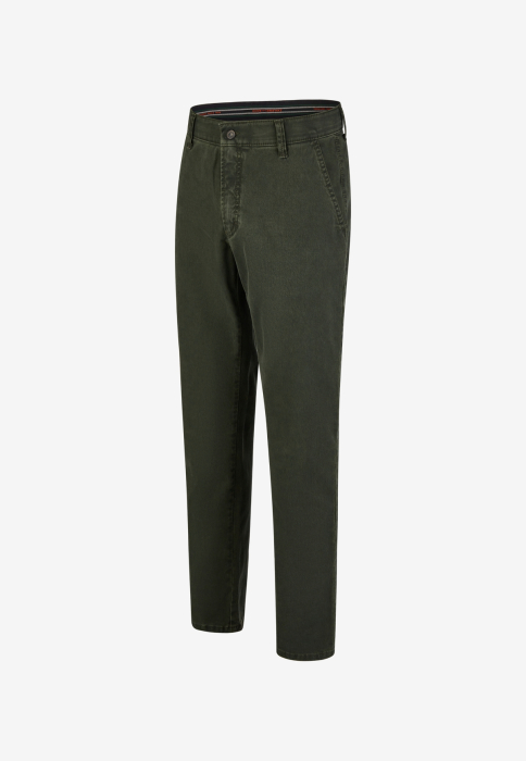 Pantaloni chino bumbac barbati CLUB of COMFORT Garvey 6421 verde inchis [3]