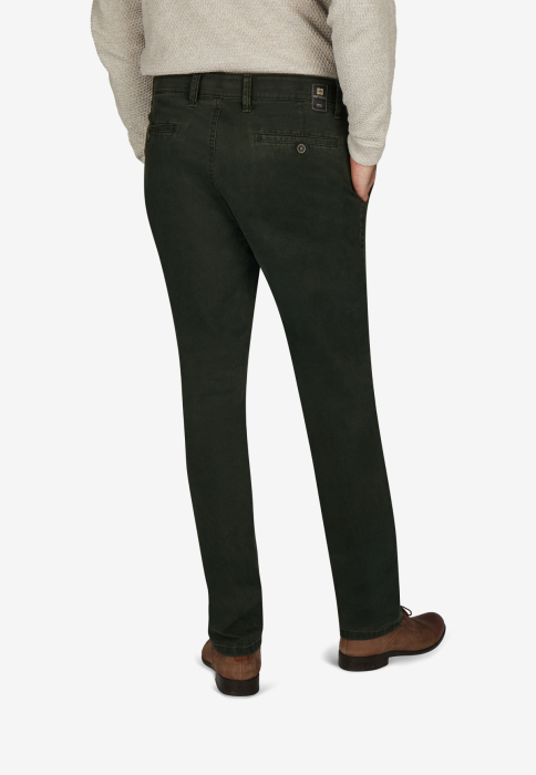 Pantaloni chino bumbac barbati CLUB of COMFORT Garvey 6421 verde inchis [4]