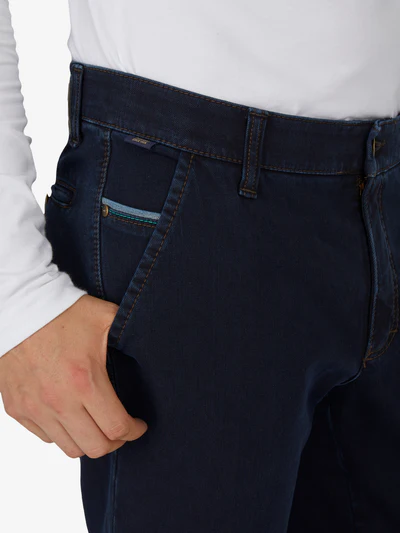 Pantaloni chino barbati CLUB of COMFORT Garvey 7054 bleumarin [5]