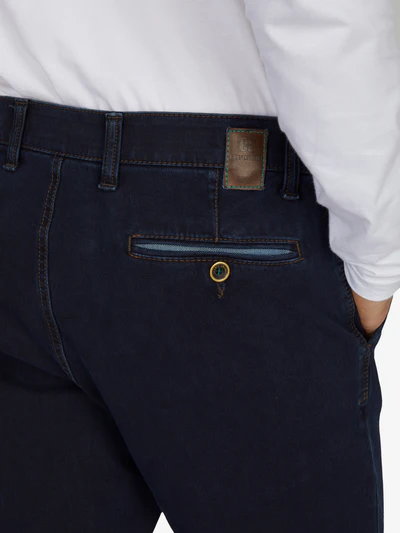 Pantaloni chino barbati CLUB of COMFORT Garvey 7054 bleumarin [4]