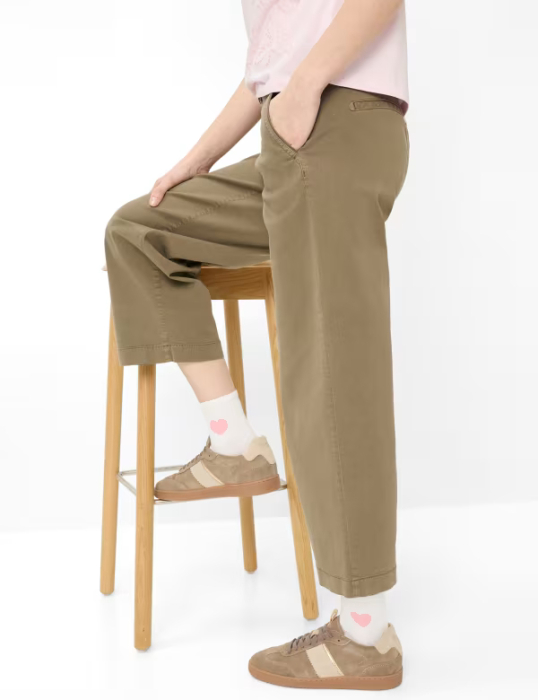Pantaloni culotte lyocell/bumbac femei BRAX MAINE S bej [5]