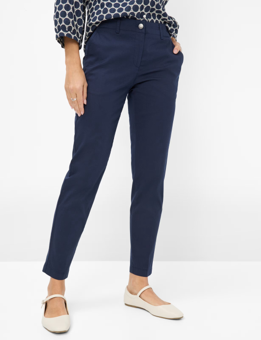 Pantaloni subtiri bumbac/lyocell chino 7/8 femei BRAX MARON S bleumarin [2]